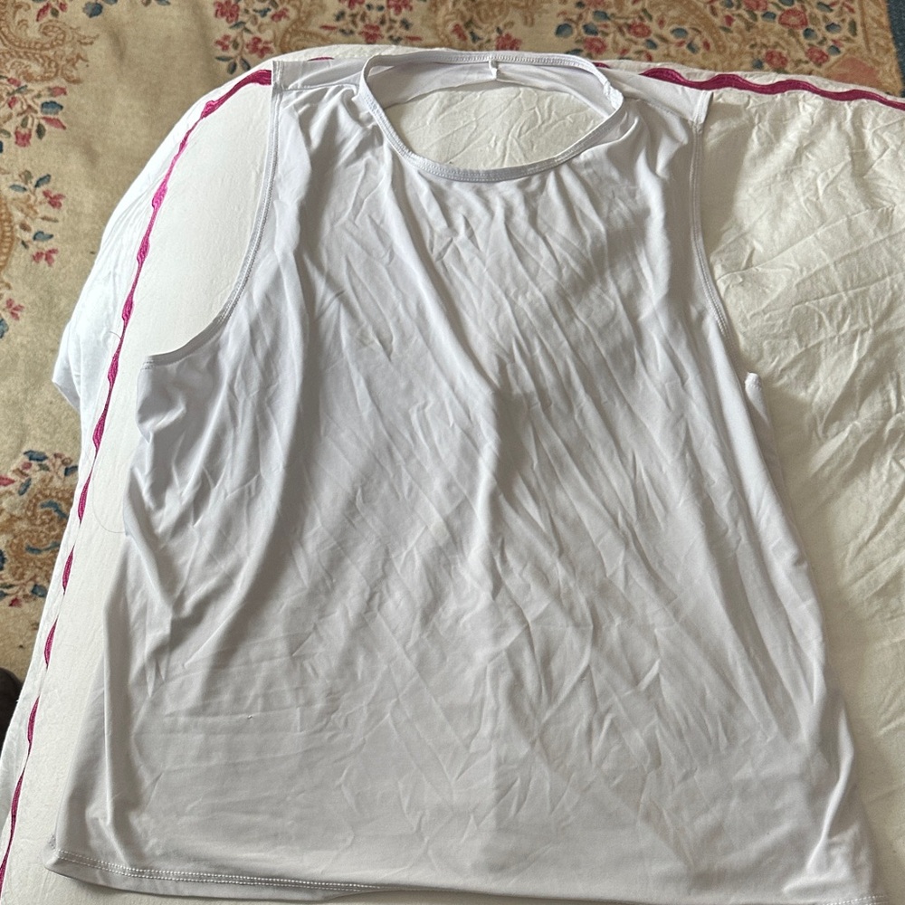 Like new - white Bandier Tank Top with open twist back